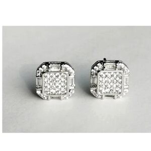 Art Deco Styled Earrings In Sterling Silver CZ 🆕